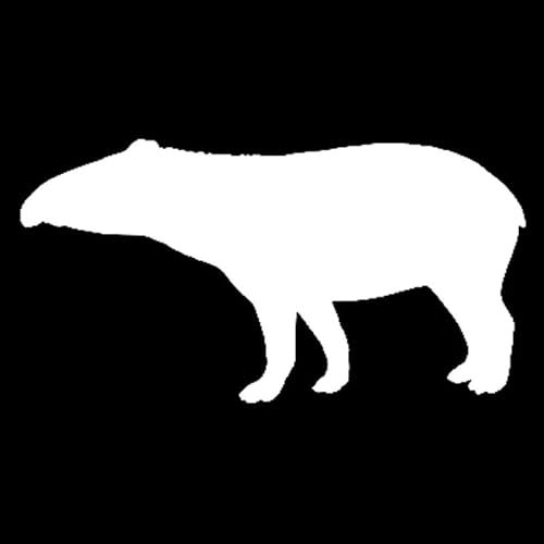 18.3cmx9.6cm Tapir Mode Auto Styling Auto Zubehör Aufkleber Schwarz/Silber