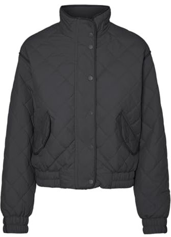VERO MODA Damen VMVILMA Short Jacket ENT Steppjacke, Asphalt, S