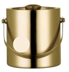 HWJFDC Cubitera Enfriador de Vino y Cerveza, Cubo Negro Dorado, Cubo de Hielo for Cerveza, Cubo de Hielo for Vino de Acero Inoxidable, Caja enfriadora, Barril, Herramienta for Barra KTV(3L-02)