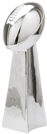 LNGODEHO Silberne Fußballmeisterschaft, Nachbildung, Trophäe, Kunstharz, Chrom, Siegerpokal, Auszeichnung, Souvenir für Liga-Team-Sport-Fans (23 cm)