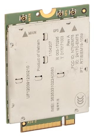 EM7565 Card, EM7565 1104207 4G Module for Laptops with NGFF M2 Interface, 4G Router, PCI Express M.2 Cat 12 High Speed 4G LTE Network Card, 24 LTE Bands