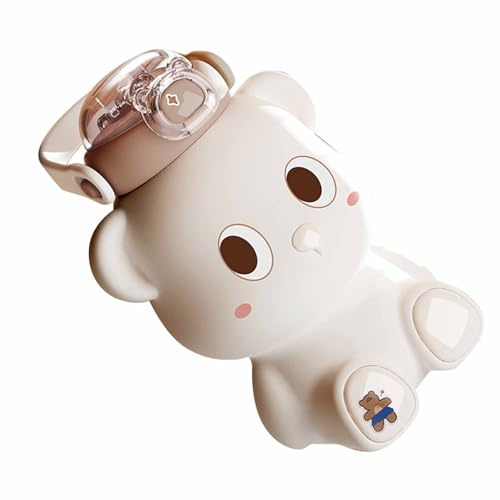 Jiawu Bouteille D 'Eau Thermique Mignonne, Bouteille D ' Eau Oits Kawaii de Grande capacité pour L 'école (WHITE)
