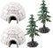 Abaodam 1 Satz Iglu-Modell Mini-weihnachtsfiguren Miniatur-iglu-Spielzeug Realistische Zahlen Polarfiguren Puppenhaus Eishaus Mini-Weihnachtsbaum-Dekoration Antarktis-Figur Plastik
