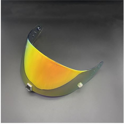 CHICSTYLE for Scorpion EXO R1 Air Helmobjektiv Fit T520 ST1400 HD Helmobjektiv Tag Und Nacht Winddicht(Gold Red)