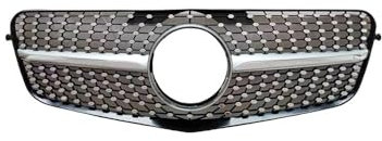 Coche Frontal Izquierda Derecha Rejilla para Benz Clase E W212 2009-2015 GT Diamond Rejilla de radiador Frontal capó Rejilla Parachoques Parrilla Pieza de Repuesto Tuning Refit