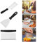 Furforstk grillspachtel edelstahl 3 Stücke grill spachtel mit Kunststoffgriff plancha spachtel, grillwender edelstahl, grillschaber, grill wender für Smash Burger, Gasgrill, Teppanyaki, BBQ