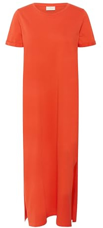 KAFFE Kleid KAcelina Damen Kleid Rundhals Maxi Kurzarm Casual Basic Freizeitkleider XXL, Grenadine