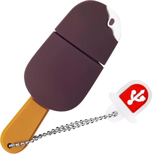 BORLTER CLAMP 128 GB USB-Flash-Laufwerk Schoko-Eiszapfen-Form, BORLTER CLAMP Neuheit Memory Stick USB-Laufwerk Thumb Drive Geschenke für Externe Datenspeicherung