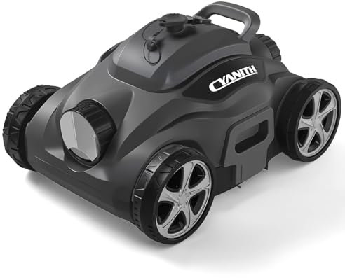 Aspirateur de piscine hors-sol, robot sans fil pour piscines creusées plates jusqu'à 1 076 m², stationnement automatique avec deux moteurs d'aspiration puissants sans balais