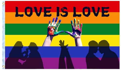 MORAINJAY Drapeau LGBT,Marche des Fiertés Drapeaux,90x150cm Drapeau Arc-en-Ciel,3x5ft,2 Œillets Laiton Antirouille,- Pour Défilés,Décoration Pride Fête,Imperméable,Intérieur,Extérieur