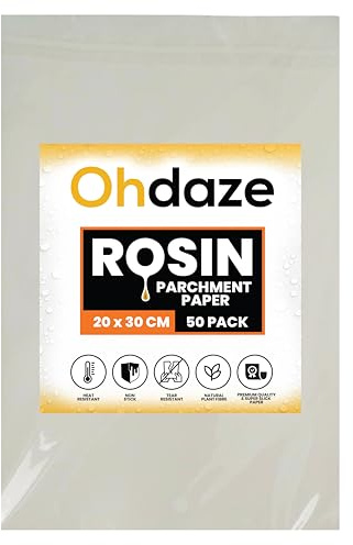 Rosin Parchment Paper for Rosin Heat Press Premium Non-Stick Coating 30 x 20 cm Sheets 50 Pieces per Pack