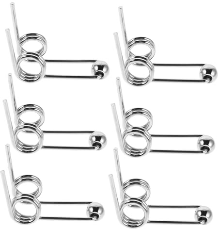 Healeved 6 Stück Silber Metall Torsionsfedern für Lockenstab Ersatzfedern Hitzebeständig und Schnell Styling Lösung Passend für Elektrische Lockenwickler im Täglichen Gebrauch