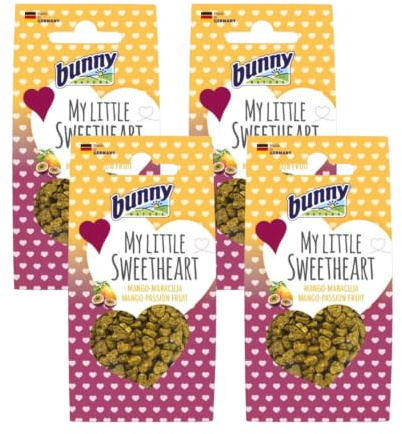 My Little Sweetheart Mango-Maracuja | Snack für Nager | 4 x 30 g | Inulin | Bunny Nature | Ergänzungsfuttermittel | Zur Ergänzung der täglichen Fütterung | 4er Pack