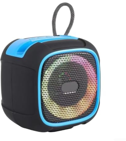 Altavoz portátil 5.3 con luces RGB inalámbrico para mini sonido de graves para fiestas al aire libre, camping, viajes, USB TF AUX 11 cm (2)