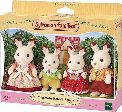 Sylvanian Families - 4150 - La famille lapin chocolat ancien packaging
