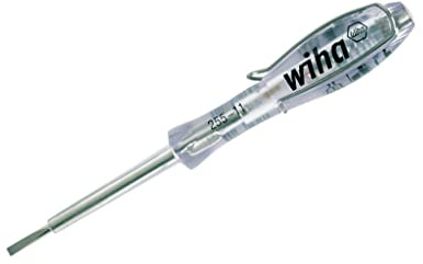 Wiha 25511 Insulated Single Pole Voltage Presence Detector with Amber LED Light, 110-250 Volts with 3.0mm Slotted Blade by Wiha