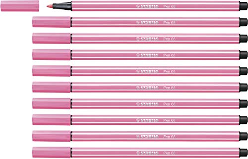 Stabilo Pen 68 - Pennarello Premium - Confezione da 10 - Rosa