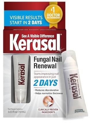 Kerasal Fungal Nail Renewal Treatment 10ml, Restores The Healthy Appearance of Nails Discolored or Damaged by Nail Fungus or Psoriasis.