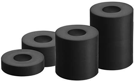 Alberts 338725 Distanzhülse | Kunststoff | Kunststoff, schwarz | 20 Stück mit 4 Größen | 20 x 5 mm / 20 x 10 mm / 20 x 20 mm / 20 x 30 mm
