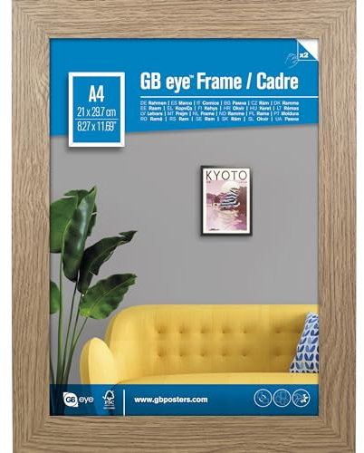 GB Eye Contemporary Wooden Oak Picture Frame - A4-21 x 29.7cm