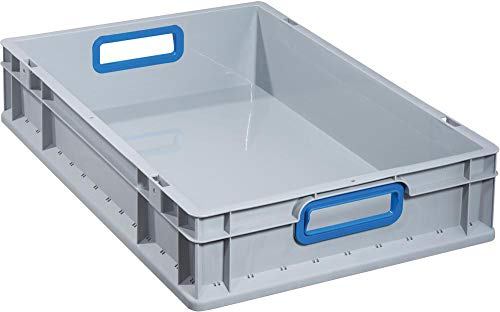 Format 4005187567601 – Eurobox 612.600 X 400 X 120mmgriffe offen. grau/blau