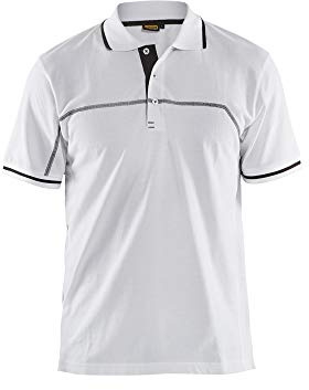 Blaklader 338910501098XL Polo Shirt, Weiß/Dunkelgrau, Größe XL
