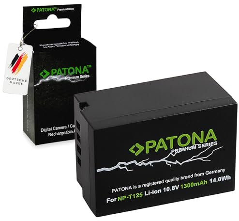 PATONA Premium Akku NP-T125 1300mAh Kompatibel mit Fuji Fujifilm GFX-50S II GFX-50R GFX-100