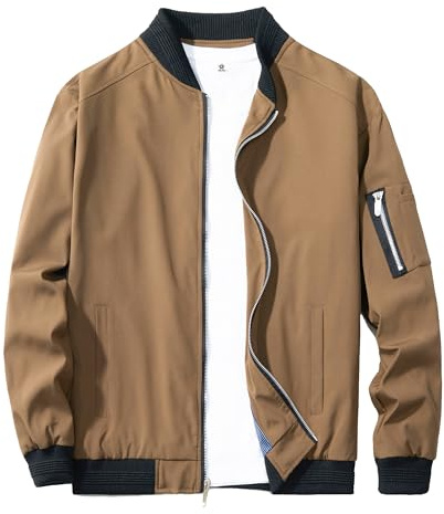 URBANFIND Herr Slim Fit Casual lättviktig bomberjacka