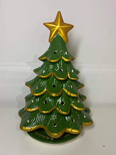 Albero di Natale in Ceramica con LED 25 cm