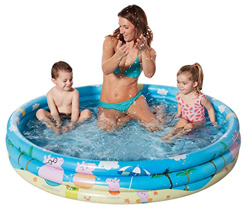 Smart-Planet Planschbecken Peppa Pig aufblasbar - 150 x 25 cm - 3-Ring-Pool Peppa Wutz - Kinderpool - Babypool - Schwimmbecken - Aufstellpool