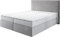 DELIFE Boxspringbett Dream-Well Mikrofaser Grau 160x200 cm mit Matratze und Topper