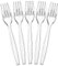 Generic CRF01 Clear Reusable Forks | Heavy Duty Clear Fork (Pack of 50) Tableware and Dinnerware, Transparent