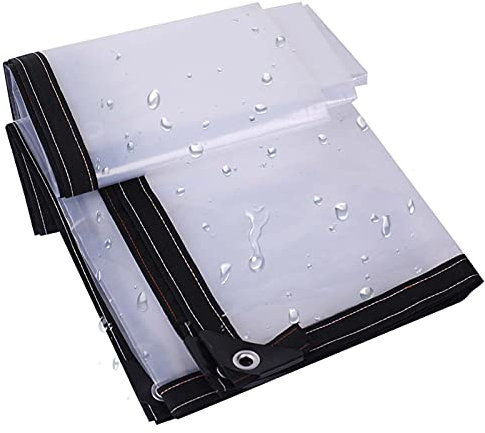 RGRE 5x8m Lona Transparente para Invernadero, Lonas Impermeables Exterior, Transparente Plástico PE Lona, para Casa, Jardín,Terrazas