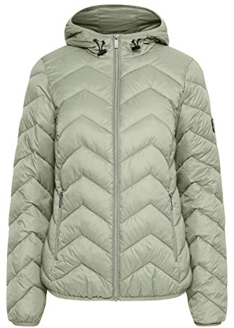 fransa FRBAPADDING Damen Steppjacke Übergangsjacke Jacke Kapuze mit Gummizug leicht gefüttert, Größe:L, Farbe:Desert Sage (160110)