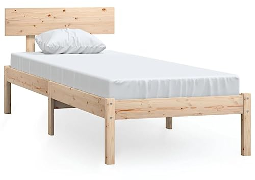 vidaXL Massivholzbett Bettgestell mit Lattenrost Bett Holzbett Bettrahmen Einzelbett Schlafzimmerbett Schlafzimmermöbel Kiefer 90x200cm