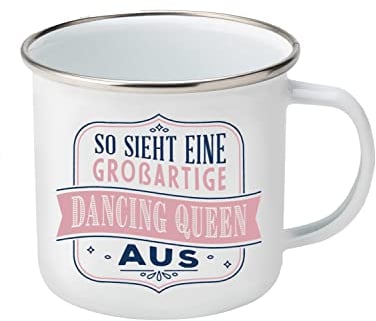 Top Lady Becher Dancing Queen |Emaille|350ml|