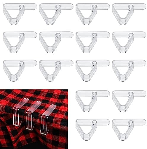 16 Stück Tischdecken Clips Kunststoff, Transparent Tischdeckenklammern, Tischdeckenbefestigung Picknick-Tischdecken Clips für Drinnen Draußen, Passend für 1-3 cm Dicke Tische