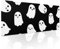 Halloween Cute Ghost Mouse Pad Kawaii Cartoon Spooky Funny Spirit Extended Desk Mat Non-Slip Rubber Base Stitched Edge Large XL Black White Mousepad for Desk Gaming Laptop Desktop,31.5×11.8 Inch