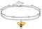 POPLYKE Biene Fußkettchen für Damen 925 Sterling Silber Doppelschichtige Kette Gold überzogene Biene Knöchel Armband Mädchen Sommer Strand Schmuck