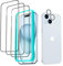 ESR für iPhone 15 Plus für Panzerglas, 3 Displayschutzfolien aus gehärtetem Glas und 1 Set einzelner Kamera Schutzfolien, 2,5D gebogene Kanten, vollständiger Militärnorm Schutz, kratzfest