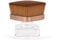 KADS Nail Dust Brush Makeup Brush Flower Shape Crystal Base Nail Cleaning Brush Manicure Pedciure Brush Tool (Two Brown Flat Head)