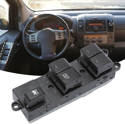 Konuooer Botonera Elevalunas Interruptor Ventana (lado del conductor) 25401-BB65B para Qashqai Navara Pathfinder botón 25401-BB60B