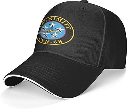 Herren Damen Trucker Kappe USS Nimitz Cvn-68 Basecap Reine Farbe Distressed Basecap Atmungsaktiv Hip-Hop-Hut Für Wander Kletter Golf