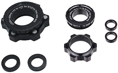 Zunedhys 2 Stück Center Lock Hub Boost Adapter, Center-Lock für 6-Loch, 12 x 142 auf 12 x 148 & 15 x 100 auf 15 x 110