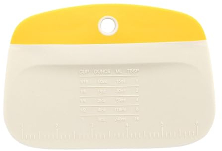 Kitchen Scraper Tool | Precise Scale Baking Scraper | Pizza Dough Slicer, Multipurpose Stainless Steel Cutter for Kitchen, Bowl Scraper Bread Pizza Cutter, Holder for Slicing Vegetable Potato Slicer