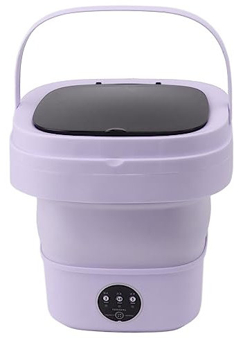 Tragbare Waschmaschine, 6 L Mini-Waschmaschine mit 3 Reinigungsmodi für Unterwäsche, Babykleidung, Socken, Faltbarer Waschtrockner für Wohnmobilreisen (EU-Stecker)