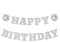 ZEYIYER Happy Birthday Banner Silver, Disco Ball Birthday Sign Banner Disco Birthday Party Decorations for 60s 70s 80s 90s Disco Fever Party Supplies