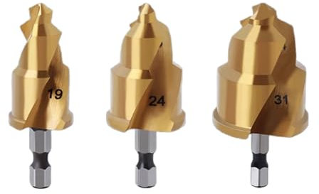 LZZYFPX exquisit Lift Drill Bit Step Socket for Water PVC Pipe Expander Connector Repair Plumb Fit Reamer Ream Hole Elbow Tee Plumber Tool dauerhaft(25mm A)