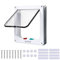Parthan Cat Flap, 4 Way Locking Cat Door for Interior Exterior Safety White Wall Pet Kittens, Cat Flaps for Upvc Door, Weatherproof Petsafe Cat Flap,Dog Flap(Medium Size, 19x20x5.5cm)