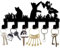 CREATCABIN Porte Clés Mural en Forme de Chat avec 6 Crochet en Métal Noir pour Clés Organiseur Décoratif pour Manteau Serviette Vêtements Porte D'Entrée Armoire Rangement de Bureau 27x13cm
